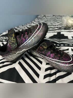 Girls Soccer Cleats Black Multicolor